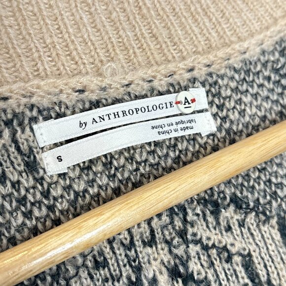 Anthropologie Distressed Boho Neutral Wool Blend Sweater Vest Size Small n47 - Picture 11 of 16